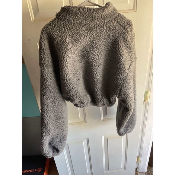 Full Zip Teddy Jacket (Large) (Grey) - Picture 4 of 4